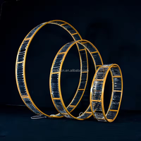 Fournitures de lumière de mariage cristal LED cercle lustre plafond décoration lumière pour fête festival mariage événements