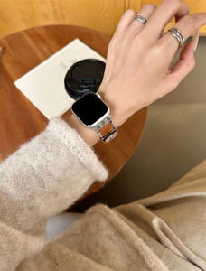 <span class=keywords><strong>Bracelet</strong></span> en <span class=keywords><strong>cuir</strong></span> tissé en laine à carreaux vintage pour Apple Watch Ultra 40 mm-49 mm pour Iwatch10 987ultra <span class=keywords><strong>Bracelet</strong></span> de remplacement - Product Image 2