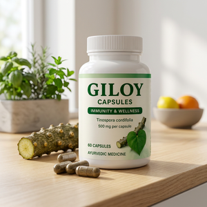 Cápsulas Giloy 500 mg por Cápsula, 60 Unidades, Apoyo Inmunológico, Medicina Ayurvédica, Suplemento Herbal de Tinospora Cordifolia para Adultos, SAFA - Product Image 1