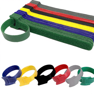 Colorful Double-Sided Eco-Friendly Self-Adhesive <strong>Hook</strong> <strong>Loop</strong> Fastener Strap Back-to-Back Double <strong>Hook</strong> <strong>and</strong> <strong>Loop</strong> Cable Tie - Product Image 1