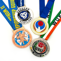 Médailles sportives personnalisées de conception libre récompensant différentes formes métal Taekwondo karaté boxe Arts martiaux Jiu Jitsu médaille personnalisée