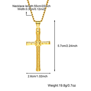 <span class=keywords><strong>สร้อย</strong></span>คอจี้ไม้กางเขนสแตนเลสสำหรับชายและหญิง - Product Image 6