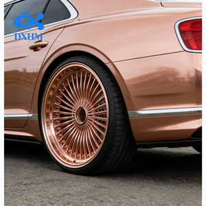 Rines Forjados de 20 Pulgadas 5x114.3 5x112 en Oro Rosa Pulido con Diseño de Rayos, Rin Personalizado Premium para Autos Clásicos BMW y Rolls <span class=keywords><strong>Royce</strong></span> - Product Image 6