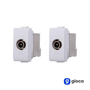Ensemble de 2 connecteurs TV mâles Gloca compatibles avec la série Matix, prise en plastique - Product Image 3