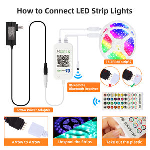 Alta Qualidade 12V RGB LED Strip <span class=keywords><strong>Light</strong></span> Preço Barato 10 Metros 270 Peças 5050 SMD Inteligente para Iluminação Fotográfica - Product Image 3