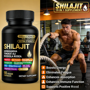 Suplementos Herbales <span class=keywords><strong>19</strong></span> en 1, Shilajit, Ashwagandha, Rhodiola Rosea, Ginseng Panax, Ginseng 15250mg Extra Fuerte, 60 Cápsulas - Product Image 3