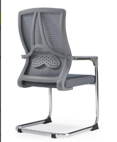 Chaise de conférence ergonomique en maille, hauteur réglable avec accoudoirs pour la formation en bureau