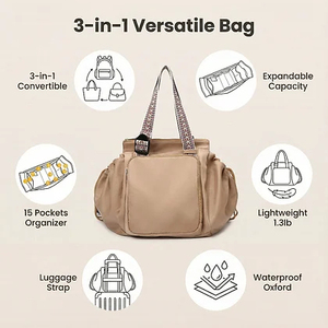 Sac à dos multifonctionnel de maternité pour maman, sac de shopping, matelas de voiture portable, sac à dos parent-enfant tendance grande capacité - Product Image 2