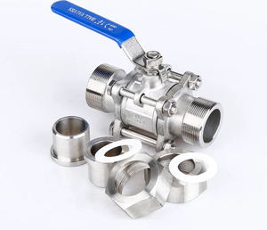 Union End Connection Quik-fit 3PC Manual Válvula de bola industrial de 2 vías PN16 Agua Gas Aceite Pn130 Pezón Mariposa soldada a tope - Product Image 2