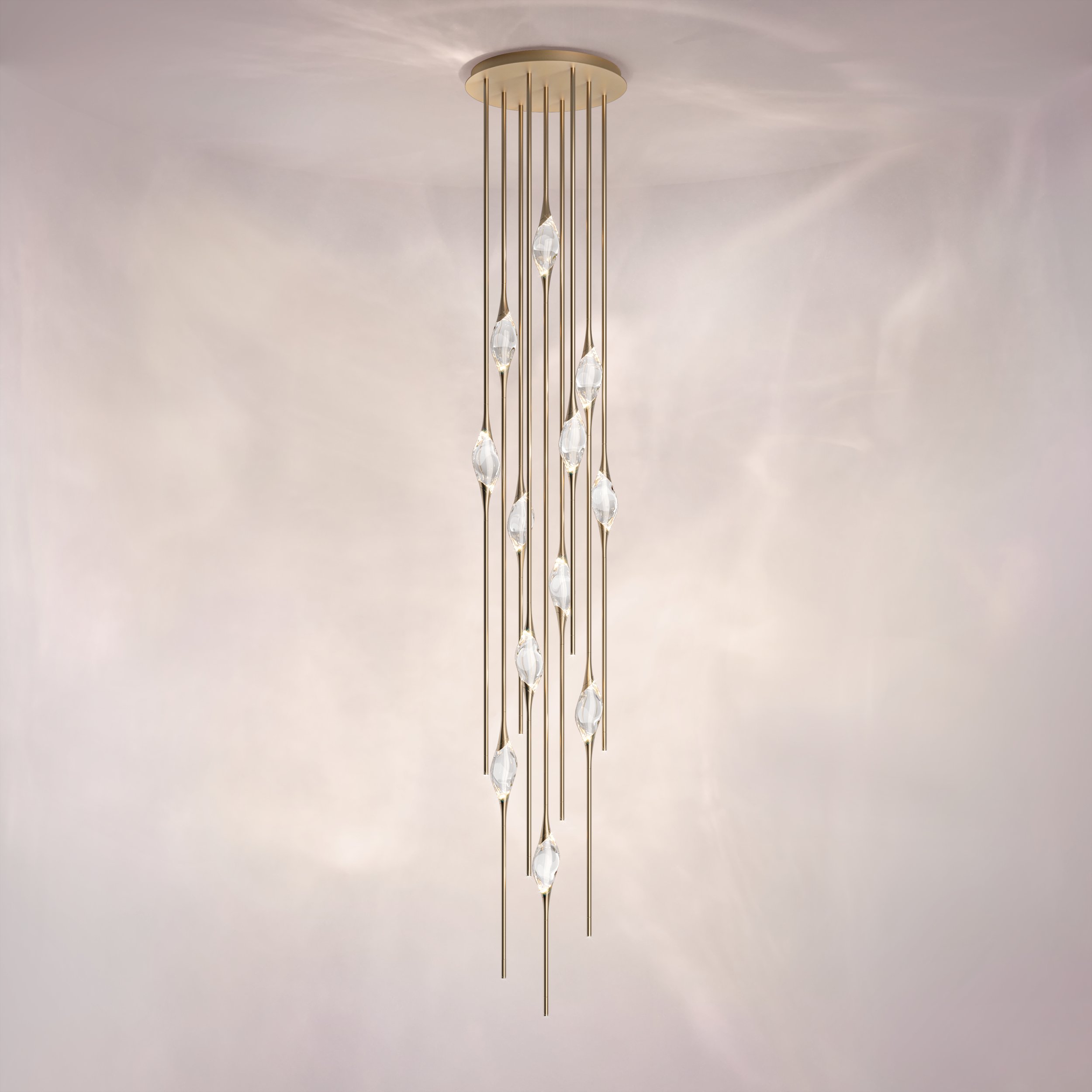 Lustre decorativo Murano para sala de estar moderna Villa Foyer luminárias LED