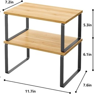 Estante de almacenamiento de madera para interiores y exteriores, estante de almacenamiento multiusos para escritorio, estante para especias de cocina, estante organizador, mueble de madera maciza - Product Image 4