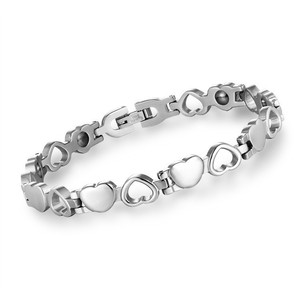 Bracelet magnétique en forme de cœur en alliage de zinc, bijoux unisexes, cadeau, bracelets à la mode - Product Image 3