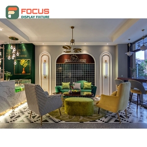 Modern Coffee Merchandise Display Rack Solid Wood Frame Biscuit Snack Display Coffee Bar Display Rack - Product Image 3