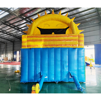 Toboggan aquatique gonflable double voie pour adultes en PVC coloré, château gonflable combiné, toboggan aquatique gonflable avec piscine