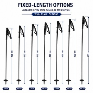Bâtons de <span class=keywords><strong>ski</strong></span> en carbone composite Zeroring, longueur fixe, légers, pour neige alpine, vente en gros directe d'usine - Product Image 5