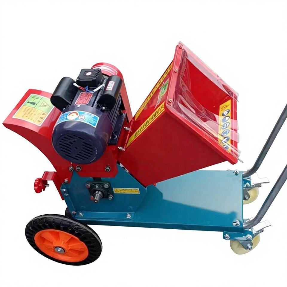 Durable Wheeled Mobile Wood Branch Shredder Gasoline Powered Tree Twig ...