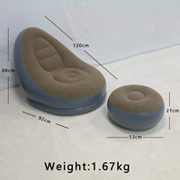 Canapé gonflable portable de style moderne, meubles inclinables pliables pour salon, chambre à coucher, utilisation en extérieur