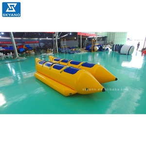 Bateau <span class=keywords><strong>banane</strong></span> gonflable personnalisé à double tube, 8 places, vélo aquatique flottant, pédalo à vendre - Product Image 3