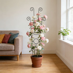 Treillis en fer forgé XH26-026, support rond pour plantes, pour utilisation en intérieur et en extérieur dans le jardin - Product Image 2