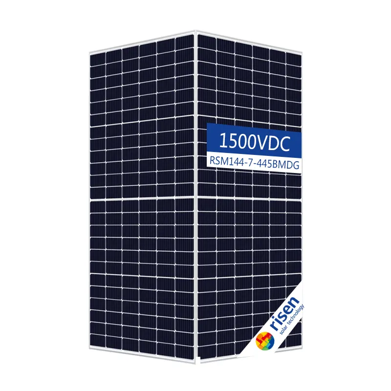Tier1 Risen Bifacial Solar Modules PERC Half Cell 144 Cells For Solar Energy System