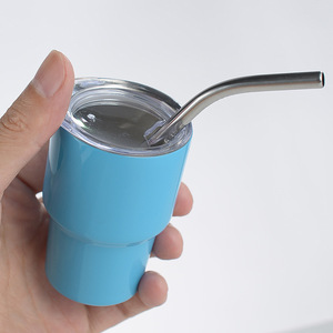 Vaso de Acero Inoxidable Ecológico de 3oz con Logotipo Personalizado, Tapa de Plástico de Alta Calidad, Diseño Atractivo para Fiestas - Product Image 3