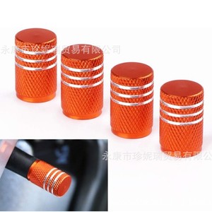 Cnc Tire <b>Cap</b> Aluminum Alloy <b>Valve</b> Cover Red Orange For Car Bicycle Motorcycle Truck Electric Vehicle Repair Replacement - Product Image 1