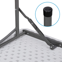 Tables pliantes en plastique acrylique pour événements, vente en gros, modernes, portables, blanches, pour le camping en plein air, la salle à manger, le jardin, les mariages, les banquets, la restauration