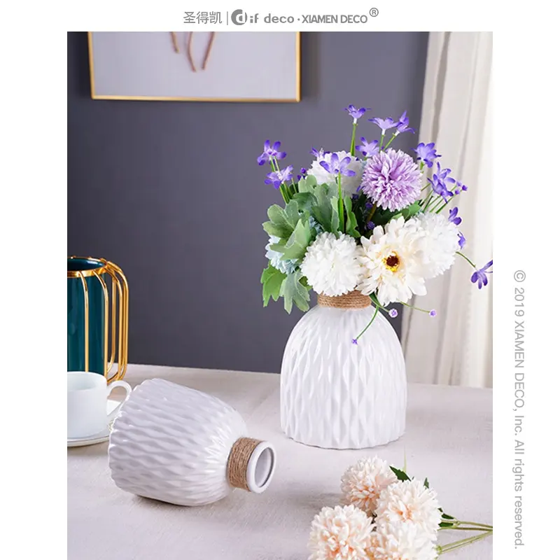Japon akdeniz su dalgalanma seramik vazo, modern vazo ev eşyası seramik ev dekor vazo