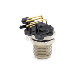 M12 PCB Bảng Điều Chỉnh Gắn Vách Ngăn Ổ Cắm Thông Tư Nối 4 5 8 Pin Right Angle Đối Với Nam Nữ Không Thấm Nước IP67 Một Mã Loại - Product Image 6