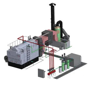 Caldeira a vapor horizontal a lenha 4t EPCB Easy operate para a indústria de impressão e tingimento de biomassa