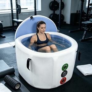 Sauna pliable isotherme 2 en 1, combo cryothérapie, système de refroidissement complet, baignoire à glace - Product Image 1