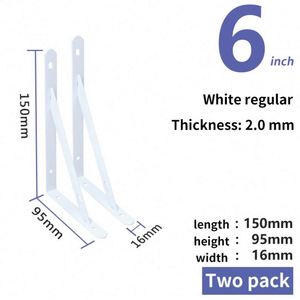 WEKIS Triangle Bracket Thickened <b>Wall</b> Shelf Support Fixed <b>Partition</b> Load Right-Angle Tripod <b>Iron</b> Frame - Product Image 4