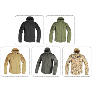SIVI Men's Outdoor Hoodie <strong>Tactical</strong> Uniform Waterproof <strong>Soft</strong> <strong>Shell</strong> Hunting <strong>Tactical</strong> <strong>Jacket</strong> <strong>Tactical</strong> Coat - Product Image 3
