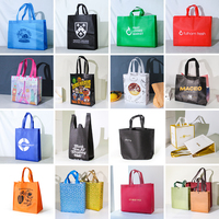 Sacs Fourre-Tout Réutilisables Économiques Personnalisés, Sacs de Courses Recyclables avec Logo, Sacs Écologiques en Tissu Non-Tissé Blanc