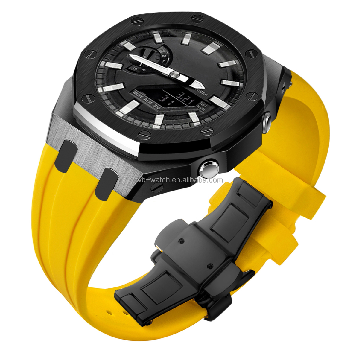 Black Case+Yellow Band
