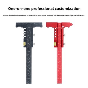 Outil de mesure et de marquage pour charpentier, en alliage d'<span class=keywords><strong>aluminium</strong></span>, avec équerre en T et calibre à vernier coulissant, personnalisable - Product Image 2