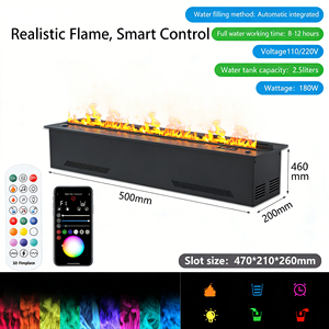 Cheminée à vapeur d'eau 3D, flamme artificielle décorative, sans chaleur, sûre pour la maison, le salon, le meuble TV, la décoration d'hôtel - Product Image 2