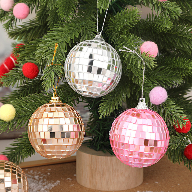 Christmas Tree Decoration Disco Set Holiday Party Hotel Window Atmosphere Layout Mirror Ball