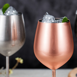 500ml Stainless Steel Tall Red <strong>Wine</strong> Colorful Large-capacity Drum-shaped Drop-resistant <strong>Copper</strong> Plated <strong>Wine</strong> <strong>Glass</strong> - Product Image 4