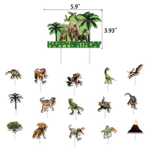 Lindo Banner de Dinosaurios para Fiesta, Decoración de Dibujos Animados con Globos de Dinosaurios, Tema de Cumpleaños de Selva y Safari, Banner de Dinosaurios para Niños K0012 - Product Image 3