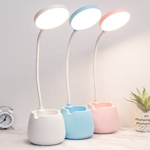 Macaron LED Night Light USB <b>Charging</b> Touch Dimmable Table <b>Lamp</b> Pen Holder Phone Stand For Study Bedroom - Product Image 6