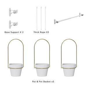 Maceta Colgante con Cadena Ajustable, Cesta <span class=keywords><strong>para</strong></span> Plantas Colgante, Soporte <span class=keywords><strong>para</strong></span> Plantas de Pared <span class=keywords><strong>para</strong></span> Decoración del Hogar, Jardín y Balcón - Product Image 3