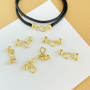 18K Gold Plated Copper Pepper Shape Bead Clasp <b>Small</b> Jewelry Buckle DIY Bracelet <b>Necklace</b> Connector - Product Image 2