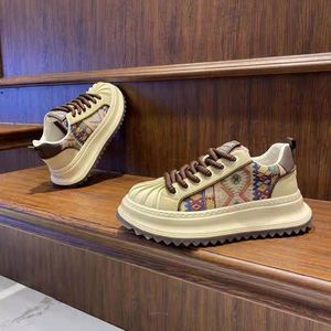 Zapatillas Casuales con Punta de Concha para Hombre, Diseño Original Exclusivo, Zapatillas de Lona con Suela Gruesa y Elevada, Calzado Deportivo de Moda para Adolescentes - Product Image 2