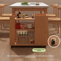 Table à café/thé/à manger mobile en bois moderne pour salon et balcon