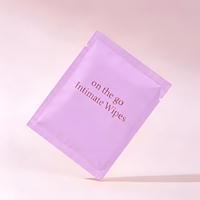 Vente en gros de lingettes nettoyantes pour les parties génitales féminines, étiquette privée personnalisée, emballées individuellement
