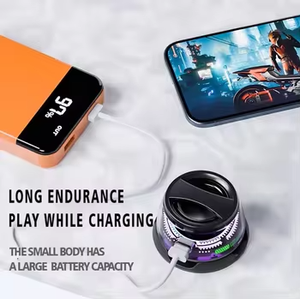 Mini haut-parleur sans fil <span class=keywords><strong>Portable</strong></span> haut-parleur dent bleue éclairage Rgb support de téléphone magnétique <span class=keywords><strong>Portable</strong></span> lecteur Audio de lecture - Product Image 4