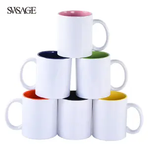 Toptan fiyat özel baskı yeni tasarım 11Oz 15Oz çıkartması hediyeler için beyaz seramik kupalar bardak kahve su çay