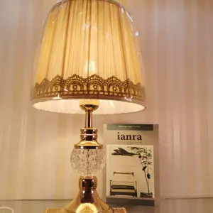 New Antique Fabric Shade With Many Colors Design Table lamp for Studying Black Crystal Table lamp LED With USB port