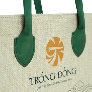 Sac fourre-tout structuré haut de gamme avec logo personnalisé, poignées en cuir PU, fermeture éclair, TRONG DONG TB-JT01, sac cadeau d'entreprise, sac de shopping, OEM/ODM - Product Image 4